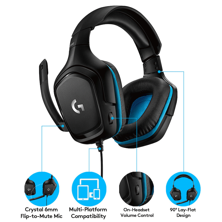 Logitech(R) G432 7.1 Surround Sound Wired Gaming Headset - Image 6