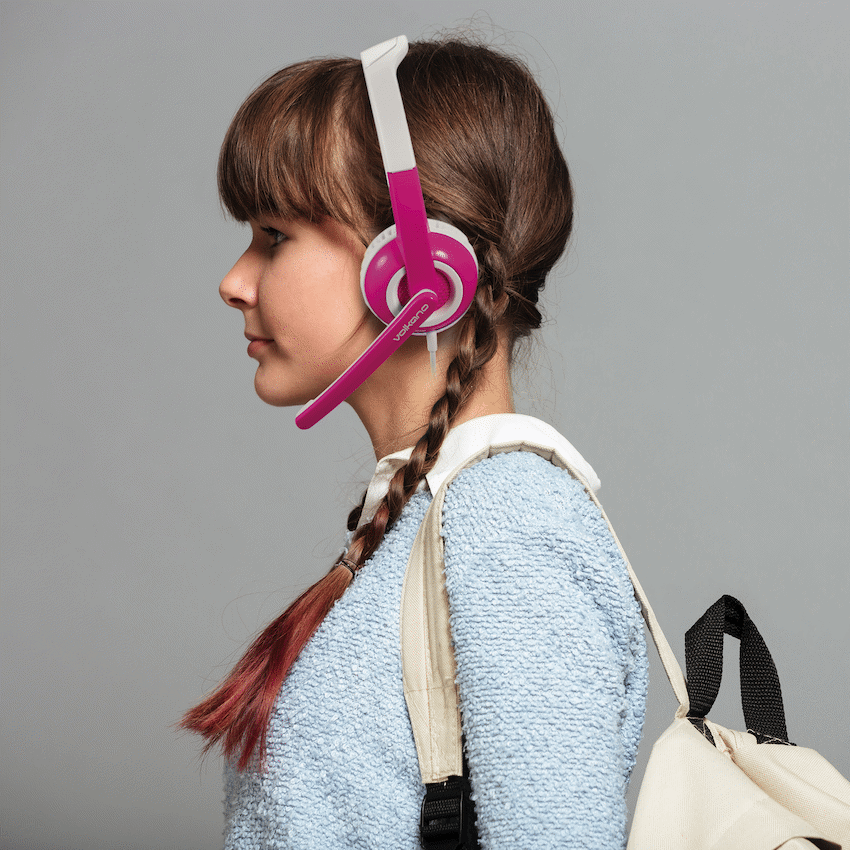 Volkano Kids Chat Junior Series Headset with Mic - Pink - Image 6