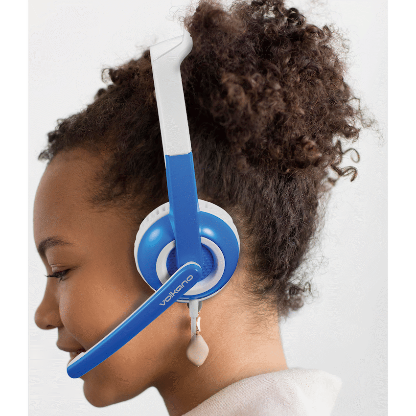 Volkano Kids Chat Junior series headset with mic - Blue - Image 6