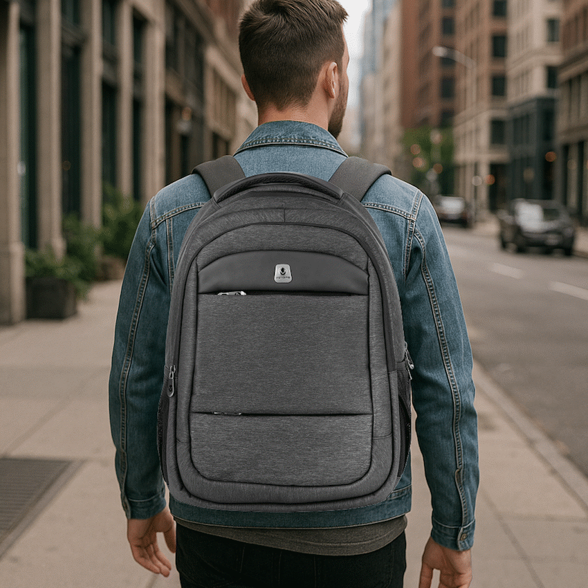 Volkano Woodrow 15.6" Laptop Backpack - Dark Grey - Image 7
