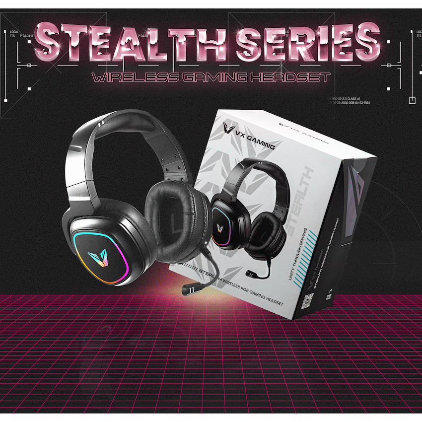 VX Gaming Stealth Series Wireless Gaming Headset - RGB - Image 2