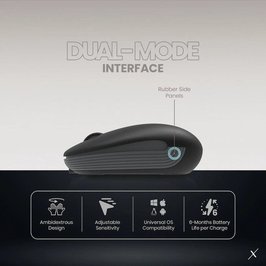 VolkanoX Asher Bluetooth Wireless Mouse - Graphite - Image 7