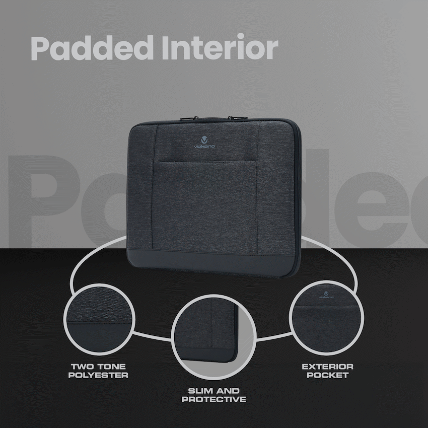 Volkano Trend Series 15.6" Laptop Sleeve - Grey - Image 7