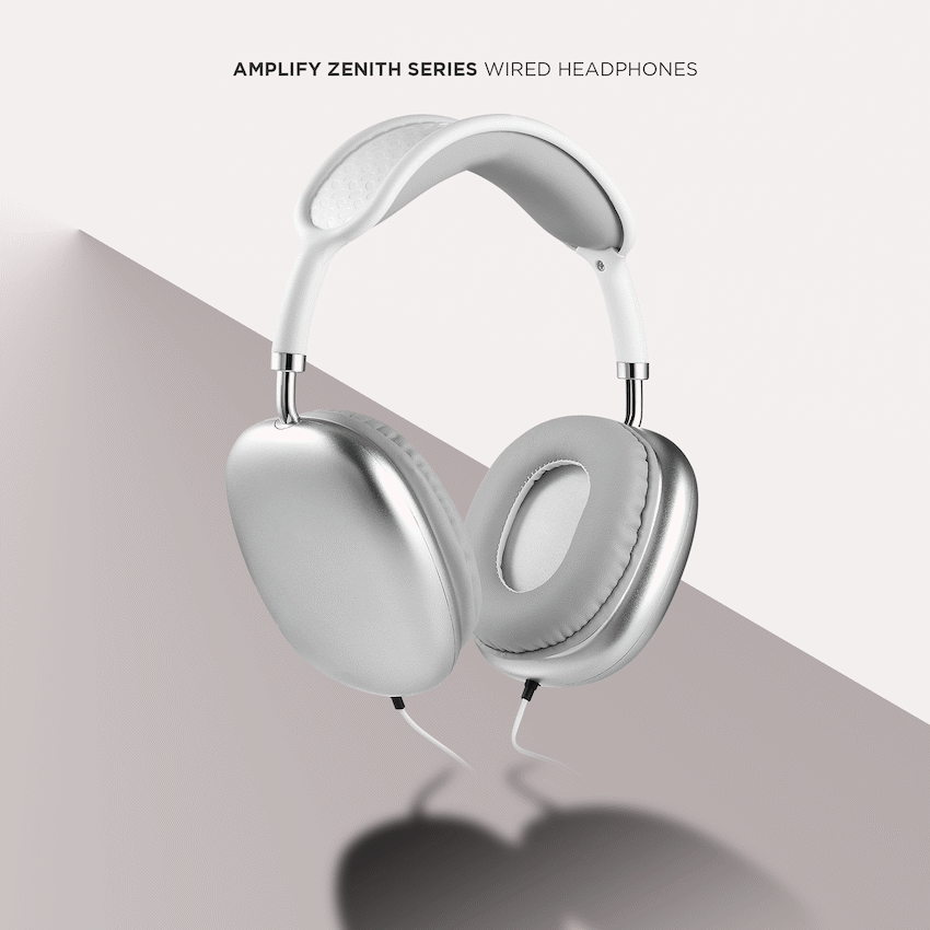 Amplify Zenith Series Aux Headphones - White - Image 7