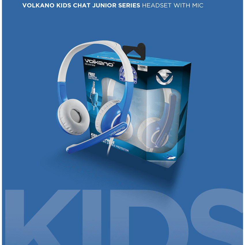 Volkano Kids Chat Junior series headset with mic - Blue - Image 7