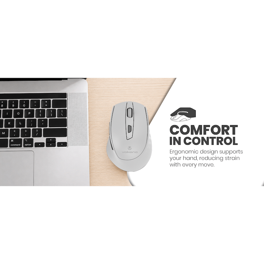 Volkano Chrome Series Wireless Mouse - Gray - Image 6