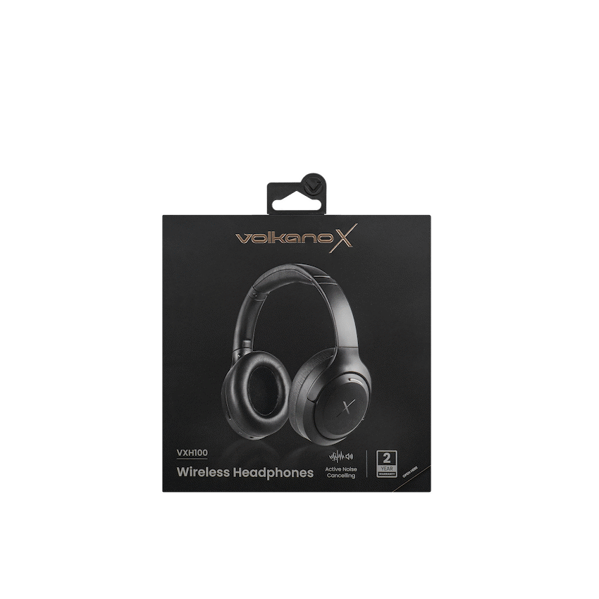 VolkanoX VXH100 Bluetooth Headphones with ANC - Black - Image 5