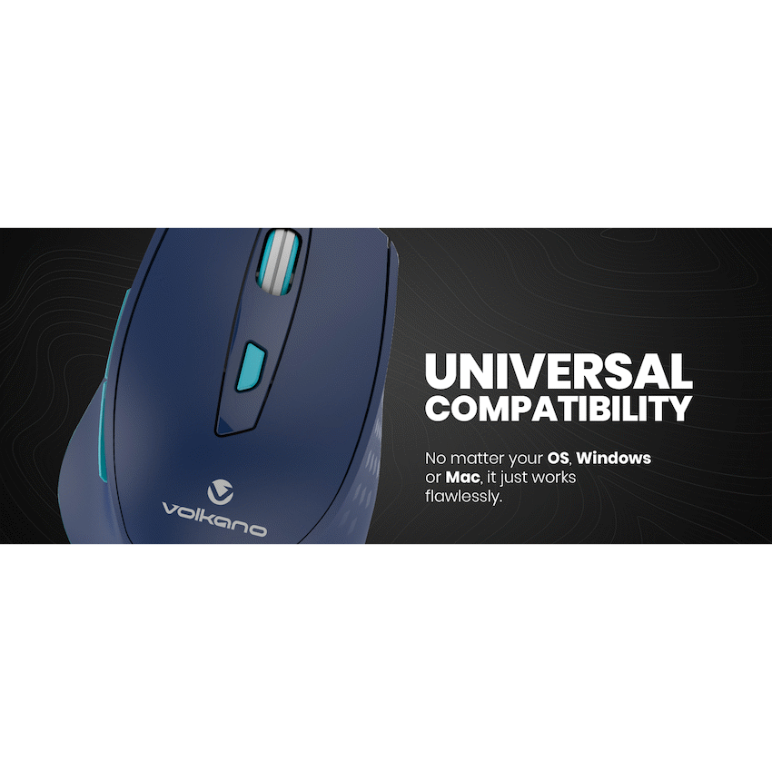 Volkano Chrome Series Wireless Mouse - Blue - Image 8
