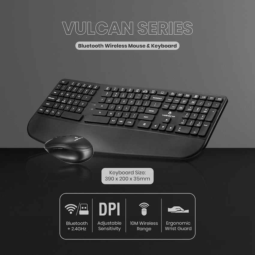 Volkano Vulcan Series Bluetooth Wireless Keyboard and Mouse - Image 6