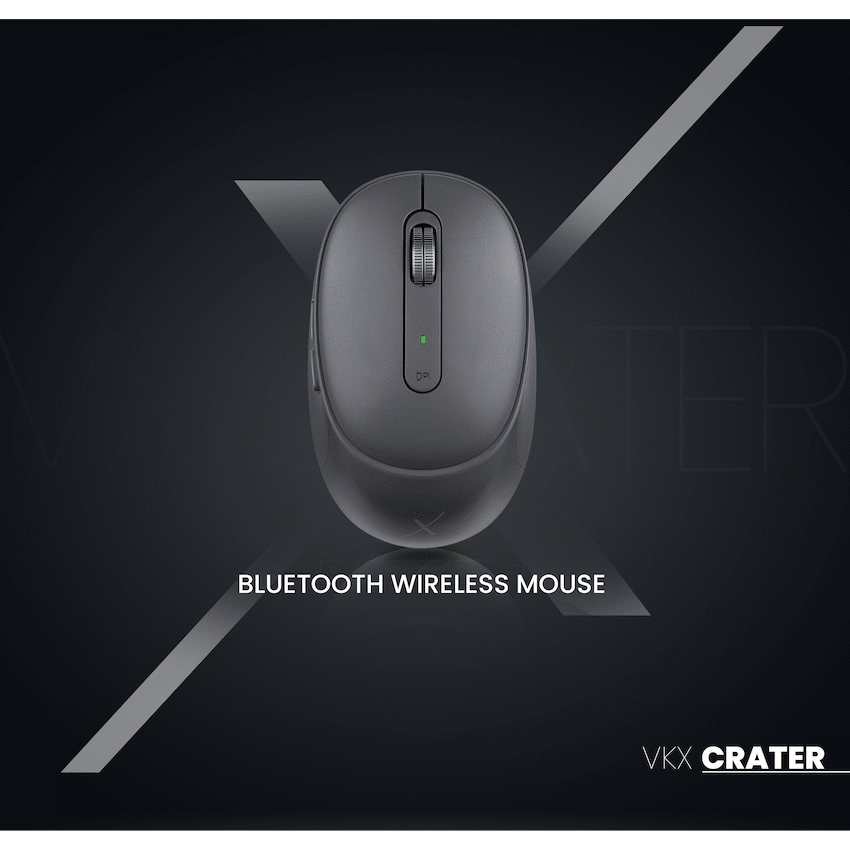 VolkanoX Crater Bluetooth Wireless Mouse - Graphite - Image 4