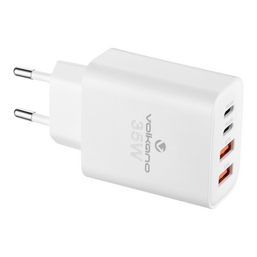 Volkano Quad Series 2x PD USB-C 2x USB-A 3a 35W Wall Charger - Image 9