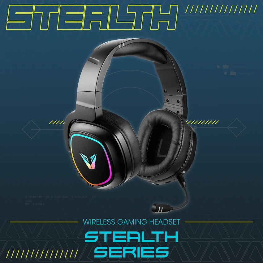 VX Gaming Stealth Series Wireless Gaming Headset - RGB - Image 4