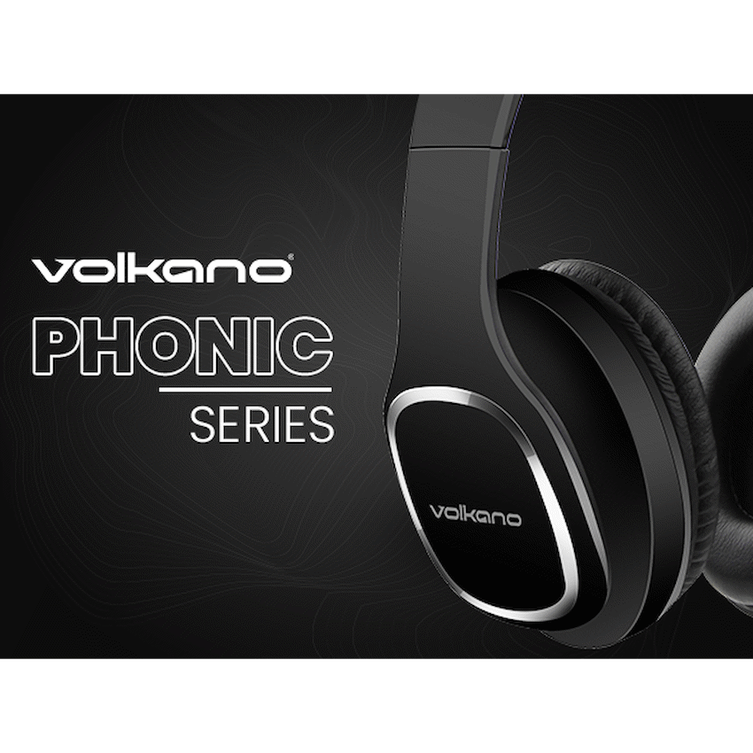 Volkano Phonic Series Bluetooth Full Size Headphones - Black - Image 15