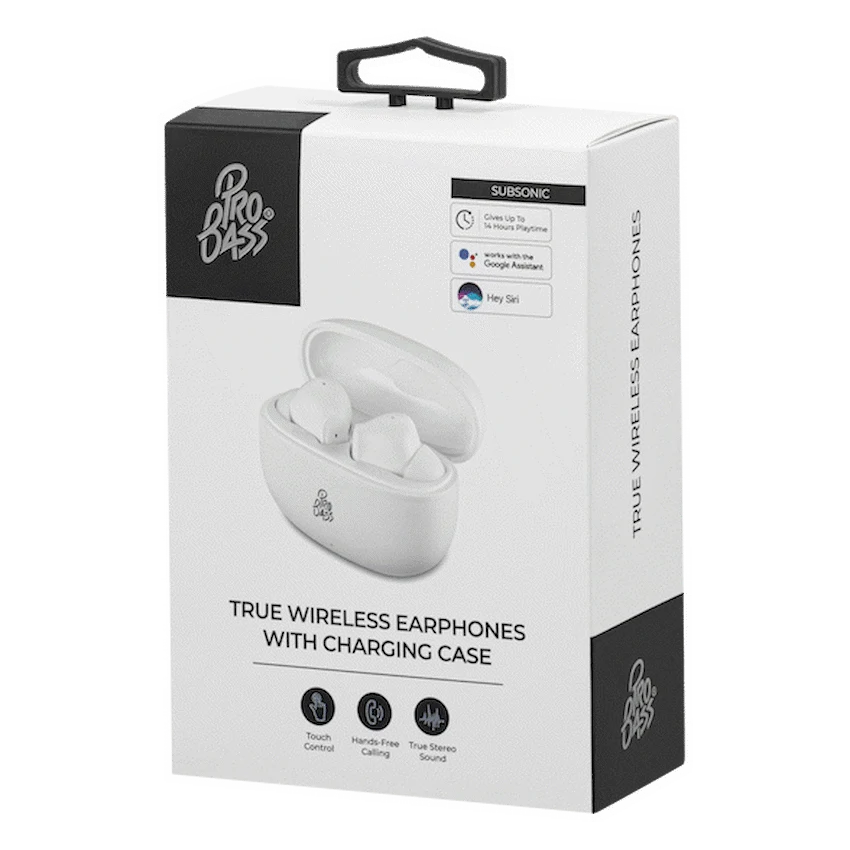 Pro Bass SubSonic TWS Earphone - White - Image 6