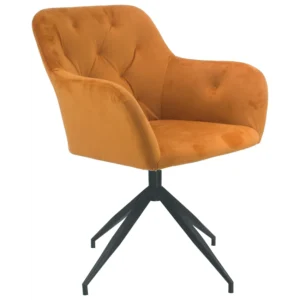 Everfurn Plush Swivel Casual Chair Burnt Orange - Single