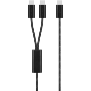 Volkano Weave Series USB C to 2 USB C 100W 1.5m