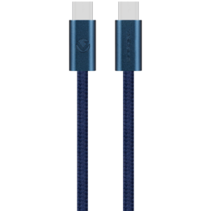 Volkano Weave Series 60w USB C to USB C 1.2m-Blue