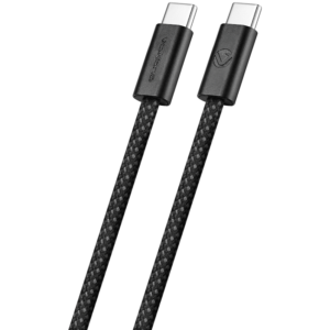 Volkano Weave Series 60w USB C to USB C 1.2m-Black