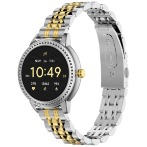 Volkano Ayla Collection Round Smartwatch With 2 Colour Metal link Strap