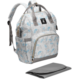 Totes Babe Alma Diaper Backpack Leafy Grey