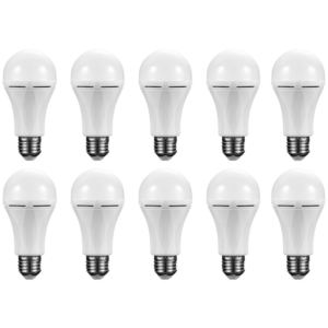 SWITCHED 9W A60 Rechargeable Fast Charge E27 LED WW - 10 PACK