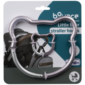 Bounce Stroller Hook 2pk Bear Pink