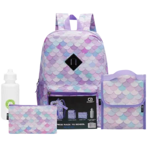 Quest 4-Piece Backpack Set Mermaid Tail Lilac