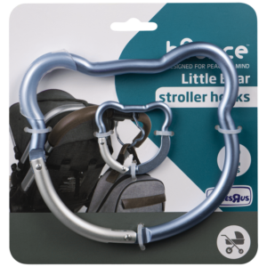 Bounce Stroller Hook 2pk Bear Blue