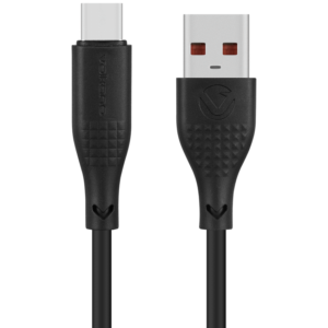 Volkano Nova Series USB A to USB C 100W 1.2m TPE cable- Black