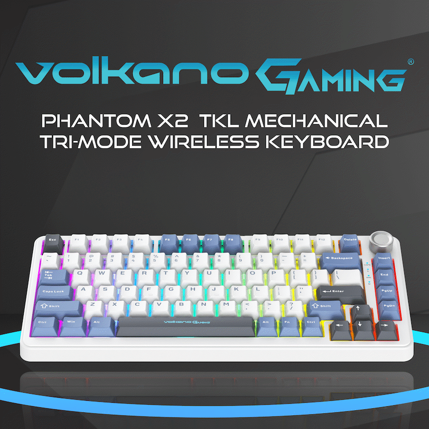 Volkano Gaming Phantom X2 TKL Mechanical Tri-Mode Wireless Keyboard - Image 10