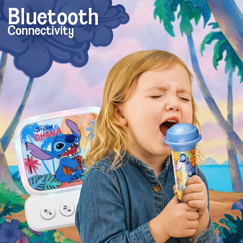 Disney Stitch Bluetooth Mini Karaoke Machine with Belt Hook - Image 8