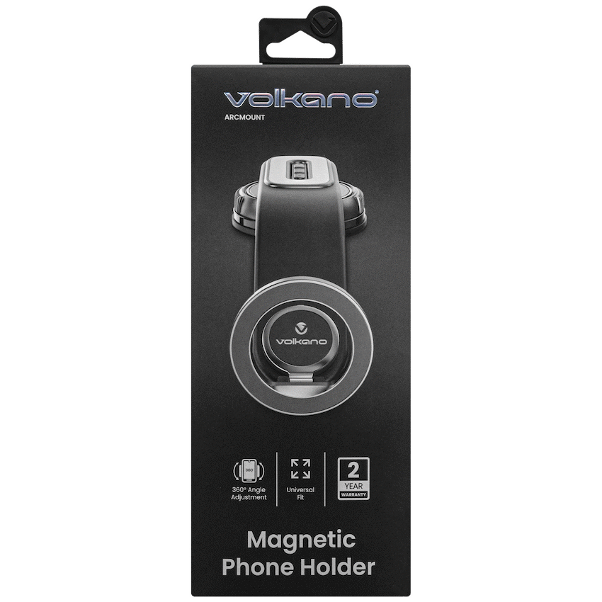 Volkano Arcmount Bendable Dash Mount Magnetic Phone Holder - Black - Image 10