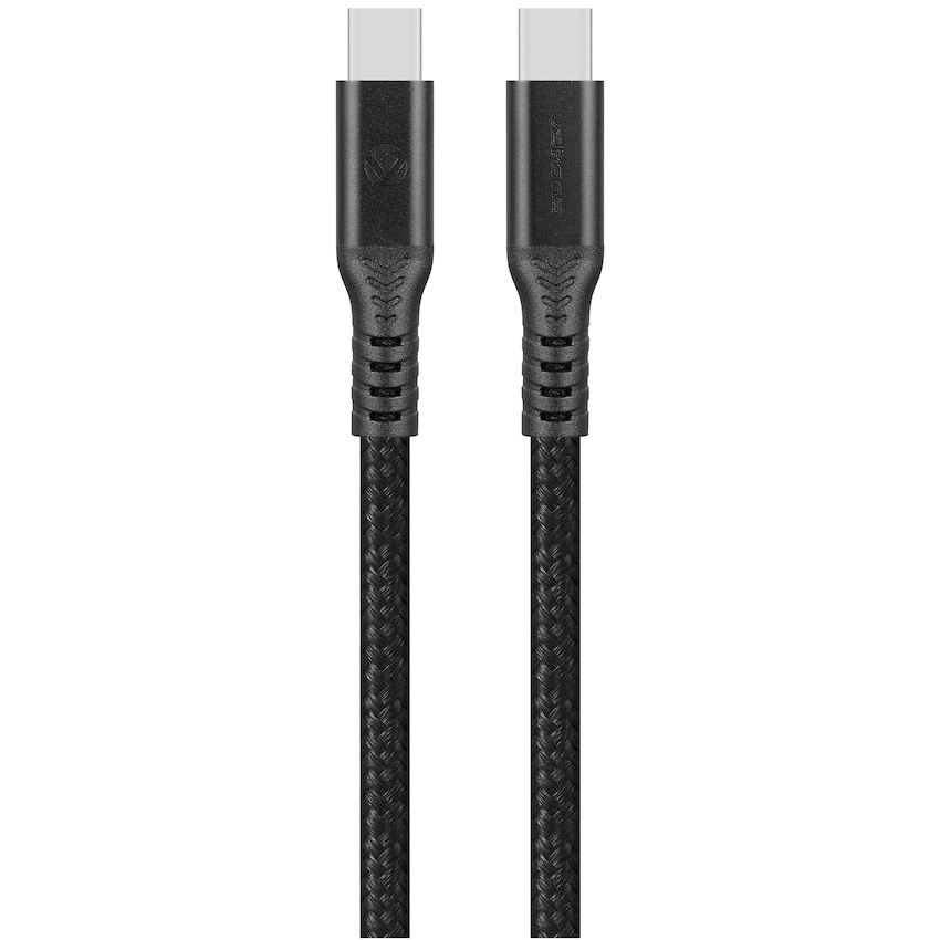 Volkano Weave Series USB C to USB C 240W 20Gbps 2m-black - Image 2