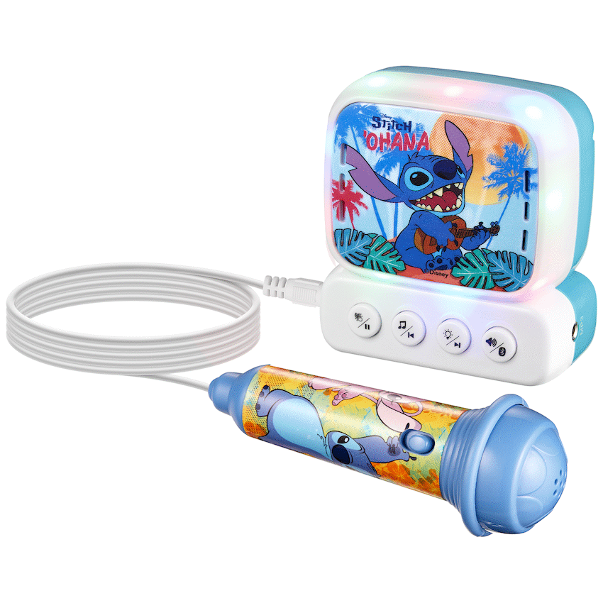 Disney Stitch Bluetooth Mini Karaoke Machine with Belt Hook - Image 4