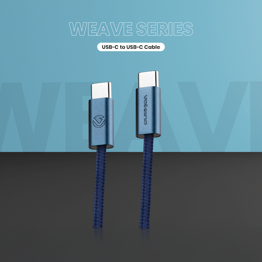 Volkano Weave Series 60w USB C to USB C 1.2m-Blue - Image 7