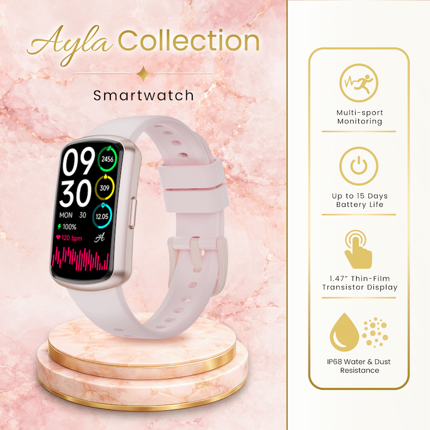 Volkano Ayla Collection Fitness Smartwatch - Gold - Image 6