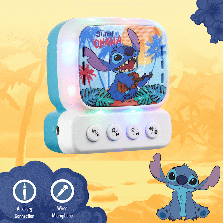 Disney Stitch Bluetooth Mini Karaoke Machine with Belt Hook - Image 5