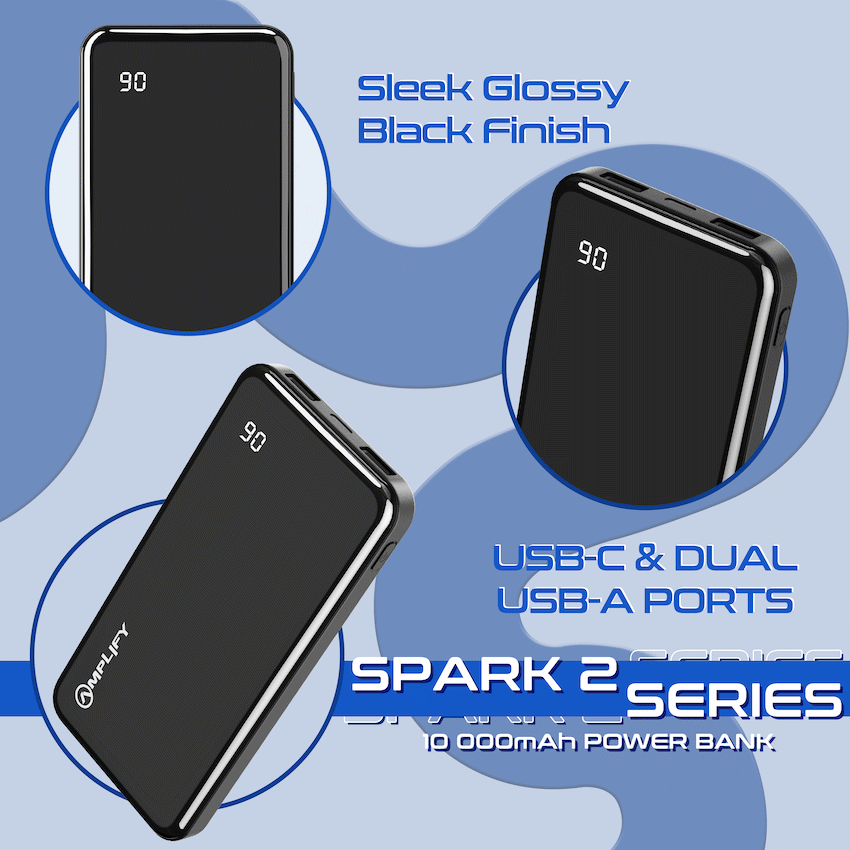Amplify Spark 2 Series 10 000 mAh Power Bank - Black - Image 8