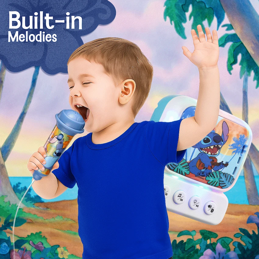 Disney Stitch Bluetooth Mini Karaoke Machine with Belt Hook - Image 7