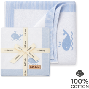 Echo Baby Knitted Blanket - Whale Pattern