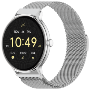 Volkano Ayla Collection Smartwatch with Extra Silicone Strap - Silver