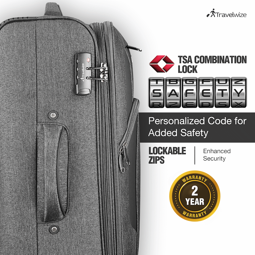Travelwize Aurora 55cm 4-Wheel Spinner Trolley Case - Grey Melange - Image 3