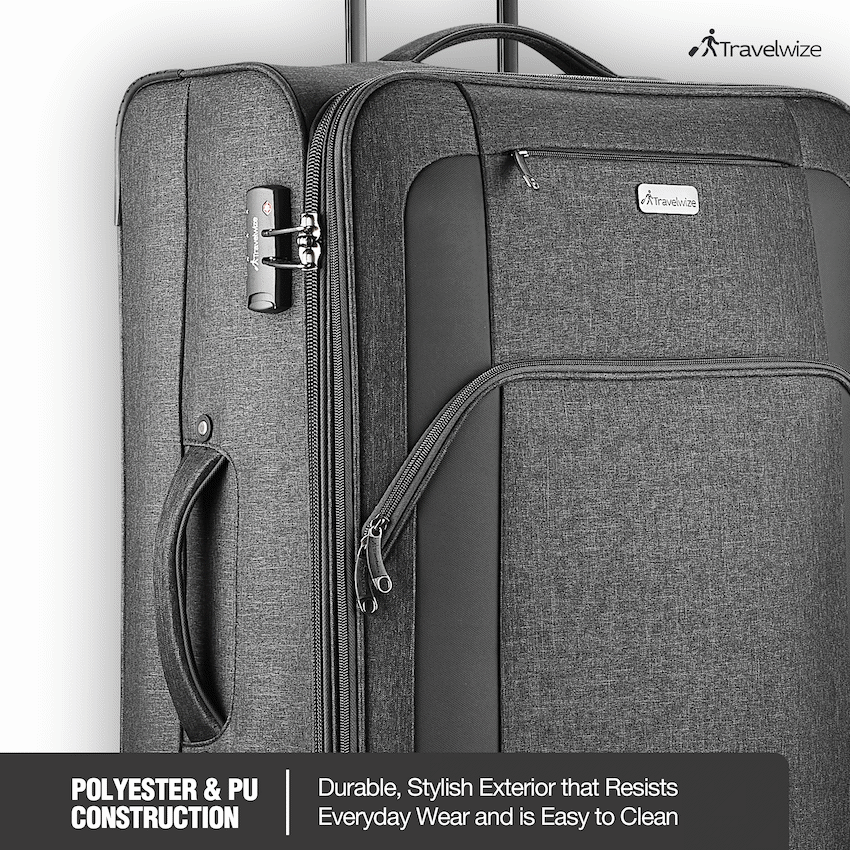 Travelwize Aurora 55cm 4-Wheel Spinner Trolley Case - Grey Melange - Image 4