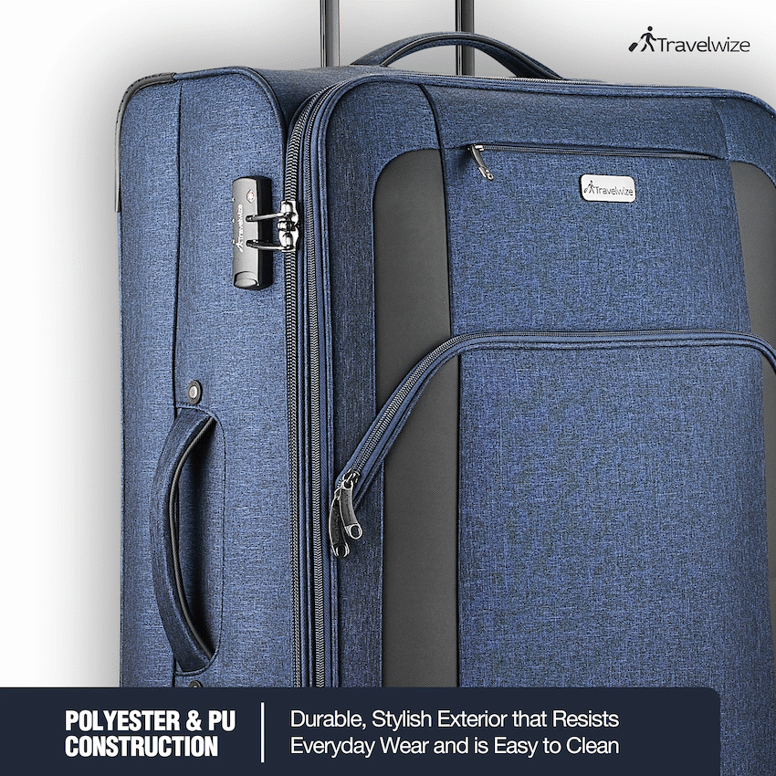 Travelwize Aurora 55cm 4-Wheel Spinner Trolley Case - Navy Melange - Image 7