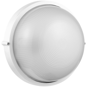 Ellies Illume Series - AC Round Bulkhead - Aluminium + Glass - E27 Base -WT