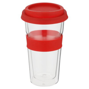 Snappy Thermal Glass Tumbler 400ml Red ( Order in Qty of 6)