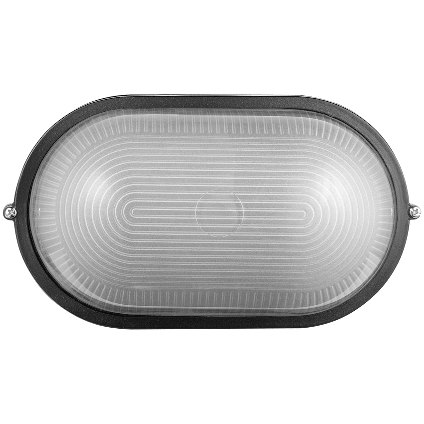 Ellies Illume Series - AC Oval Bulkhead - Aluminium + Glass - E27 Base - BK - Image 4