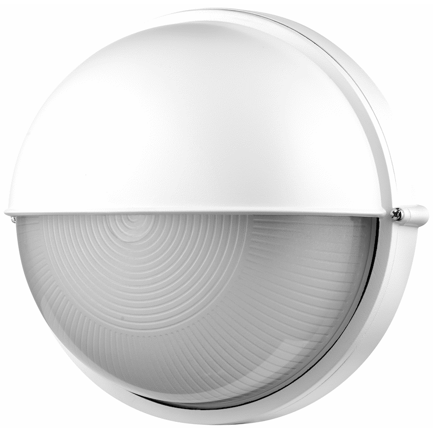 Ellies Arc Series - AC Round Bulkhead - Aluminium + Glass - E27 Base -WT - Image 2