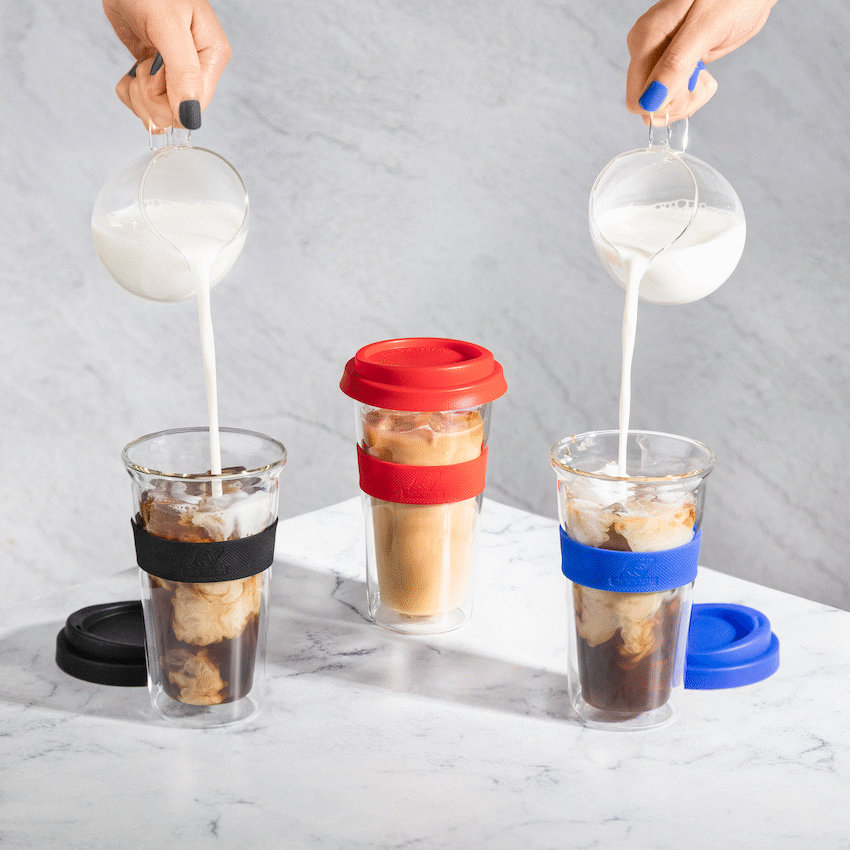 Snappy Thermal Glass Tumbler 400ml Blue ( Order in Qty of 6) - Image 5