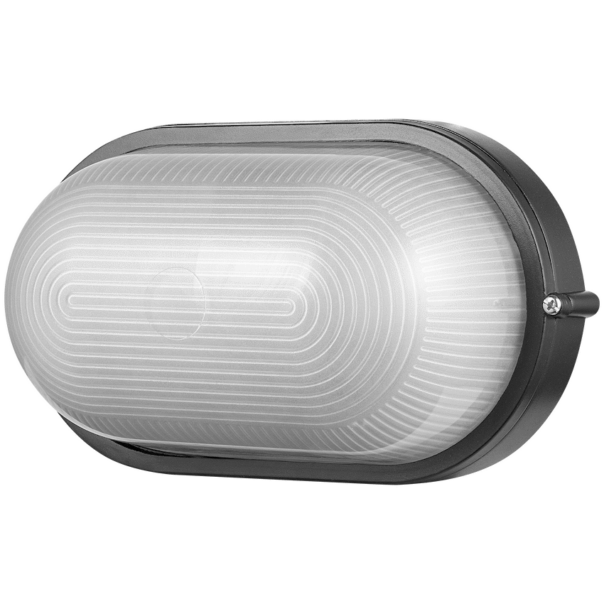 Ellies Illume Series - AC Oval Bulkhead - Aluminium + Glass - E27 Base - BK - Image 9